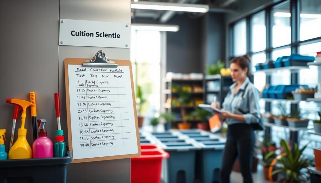 retail collection area maintenance schedule