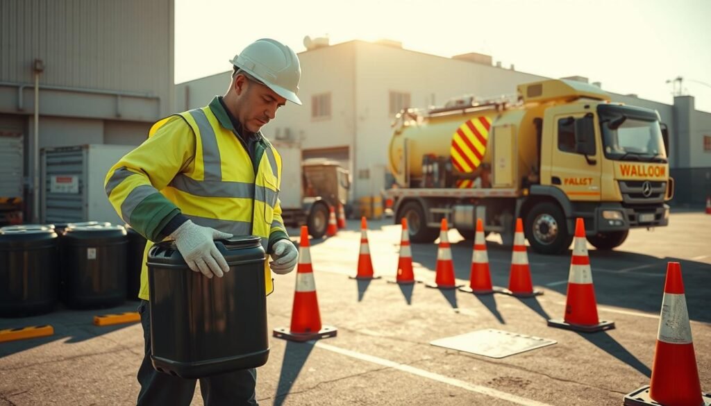 safety practices in commercial oil disposal services